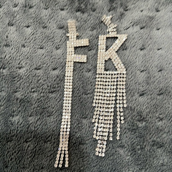 Retrofete letter earrings F & K - Picture 1 of 4